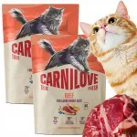 Carnilove suurtele kassidele m&otilde;eldud kuivtoit veiselihaga, 2 x 400 g