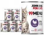 John Dog 99 Menu niiske kassitoit kalkunilihaga, 6 x 400 g