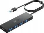 USB jaotur Acer, 4 pesa, USB 3.0, 5 Gbps, must