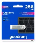 GOODRAM UNO3 USB-m&auml;lupulk 256GB, USB 3.2, h&otilde;bedane metallist