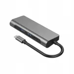 USB C 7-&uuml;hes adapter HDMI, RJ ja kaardilugejaga