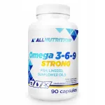 Toidulisand ALLNUTRITION Omega 3-6-9 Strong 90 kapslit, lina- ja kalamaksa&otilde;li, vitamiinid