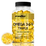 Toidulisand Omega 3-6-9 IronFlex 180 kapslit EPA DHA kala- ja lina&otilde;li vitamiiniga E