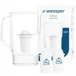 Wessper D1 Solid 2,8 l valge veefiltri kann 3 filtriga