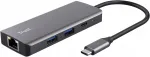Dokipunkt Trust Dalyx, HDMI, USB-A, USB-C, Ethernet, alumiinium