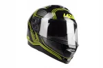 Mootorrattakiiver LAZER RAFALE Darkside, must-kollane, suurus S