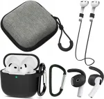 5 AirPods 4 &uuml;mbriste komplekt v&otilde;tmehoidja ja kaabliga