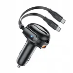 Acefast B13 autolaadija, 53W, USB-A, 2 USB-C sisseehitatud kaablitega
