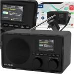 K&ouml;&ouml;giraadio retro Bluetooth, LCD, DAB+, FM, AUX, USB, TFT 2,4, must