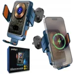 Autolaadijahoidik POLION, telefonidele 5.5"-6.7", 15W Qi traadita laadija