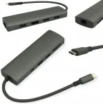 Lenovo s&uuml;learvutitele m&otilde;eldud USB-C multifunktsionaalne HUB adapter PD laadimise, SD ja MicroSD lugejaga