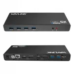 Universaalne WAVLINK Pro dock, 2&times;HDMI/DP, 2&times;4K, USB 3.0/USB-C