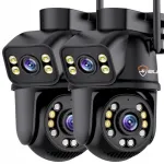 V&auml;ljas IP kaamera, 6MP, 4K, WiFi-ga, p&ouml;&ouml;ratav, topeltkaamera, heliga, liikumistuvastusega