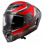 Mootorrattakiiver LS2 FF807 DRAGON TRAX, punane, XXL