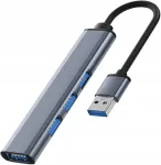 USB-jaotur 4-in-1: 1x USB 3.0, 3x USB 2.0