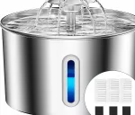 Kasside veepudel 2,2 l, roostevabast terasest, LED ja filtriga