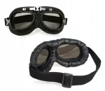 Motorratturi prillid T01, mustad, retro stiilis
