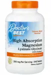 Toidulisand Doctor's Best High Absorption Magnesium Lysinate Glycinate, 240 tabletti
