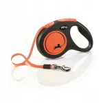 Automaatne koera rihm Flexi New Neon, must/neoonoranž, M