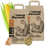 Kassihunt Super Benek Corn Cat, klompuv, naturaalne maisip&otilde;hine, 2 x 7 l