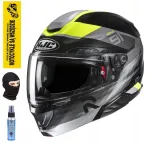 Mootorrattakiiver HJC RPHA91 MADAL, must/kollane, suurus L