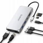 ORICO USB-C 12in1 dokijaam HDMI 4K 60Hz, DisplayPort, RJ45, PD 100W, USB-A