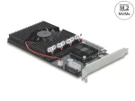 PCIe x8/x16 adapter 4x NVMe M.2 Key M Delock 90409