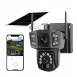 V&auml;listingimuste p&auml;ikeseenergia kaamera, 4G, 8 MP, 4K, kolm objektiivi