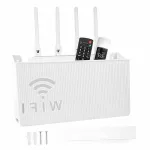 WiFi ruuteri hoidik, valge plastik ja teras
