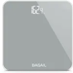 Vannitoa kaalud BAGAIL digitaalsed, LED, klaasist, 180 kg