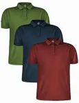 Meeste polo s&auml;rk, kiiresti kuivav, 3 tk komplekt