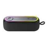 Havit 2400 kaasaskantav Bluetooth-k&otilde;lar, USB-C, TWS, FM, AUX, RGB, IPX5, must