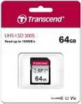M&auml;lukaart TRANSCEND 300S 64GB SDXC 95MB/s UHS-I U1 C10 V10