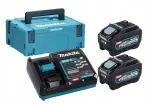 Makita XGT akulaadija koos kahe BL4050F akuga, DC40RA, 40V