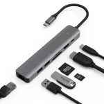 USB-C jaotur 2 USB, HDMI 4K, 100W PD, LAN, SD kaardi lugejaga