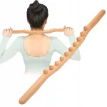 Puidust massaažiseade 10 kuuliga, tselluliidivastane Gua Sha