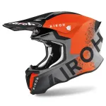Mootorratturi kiiver AIROH TWIST 2.0 BIT, oranž matt, suurus S