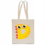 Laste puuvillane ECO BAG poes&otilde;lm, liivakarva, t&auml;hega D, monster TT_472