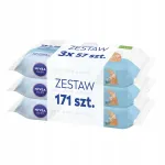 Beebide salvr&auml;tikud NIVEA BABY, 99% puhast vett, biolagunevad, 3 x 57 tk.