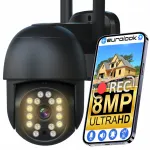 V&auml;lis WiFi kaamera EUROLOOK, p&ouml;&ouml;ratav, 4K Ultra HD, 8MP, heli, must