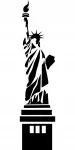 Autokleebis &bdquo;Statue of Liberty&ldquo; taustata, 24 x 5,7 cm