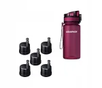 Aquaphor City 0,35 l filtriga veepudel 5 filtriga, burgundiapunane