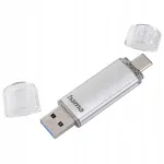 Hama C-Latea USB m&auml;lupulk 64 GB, USB-C ja USB-A, 40 MB/s