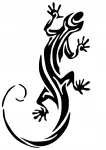Kleebis autole v&otilde;i mootorrattale taustata &bdquo;Tribal Lizard&ldquo;, 15 x 9,1 cm