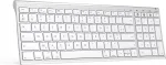 Juhtmevaba valge klaviatuur, Bluetooth, AZERTY, prantsuse, 3-kanaliline