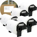 Brother QL DK-11241 m&auml;rkmepaberid, 102 x 152 mm, 200 tk, 5 tk komplekt