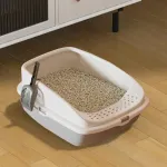Avatud plastist kassitualett, 49 x 38 x 23 cm, hall