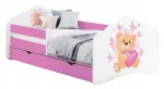 Laste voodi sahtliga MOBI 140x70 cm, madrats, roosa, komplekt