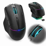 Juhtmevaba m&auml;nguhiir Machenike L8 Pro, RGB, must, kolme režiimiga