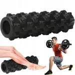 Massaažirull 45 cm 3D v&auml;ljendunud t&auml;ppidega, must